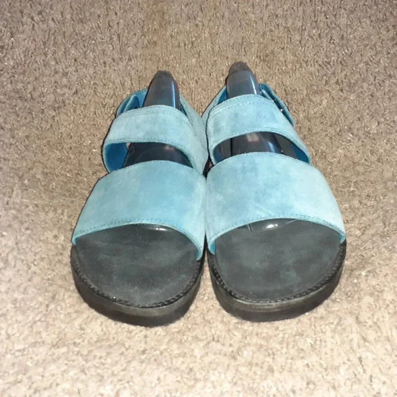 HUNTER-Original Leather Sandals-Blue Suede - Picture 3 of 8